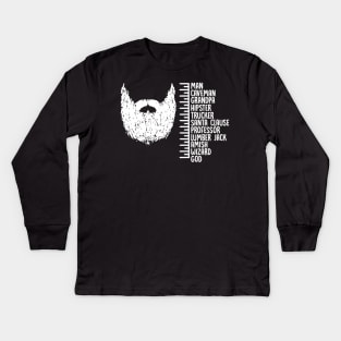 Funny Beard Growth T-Shirt Kids Long Sleeve T-Shirt